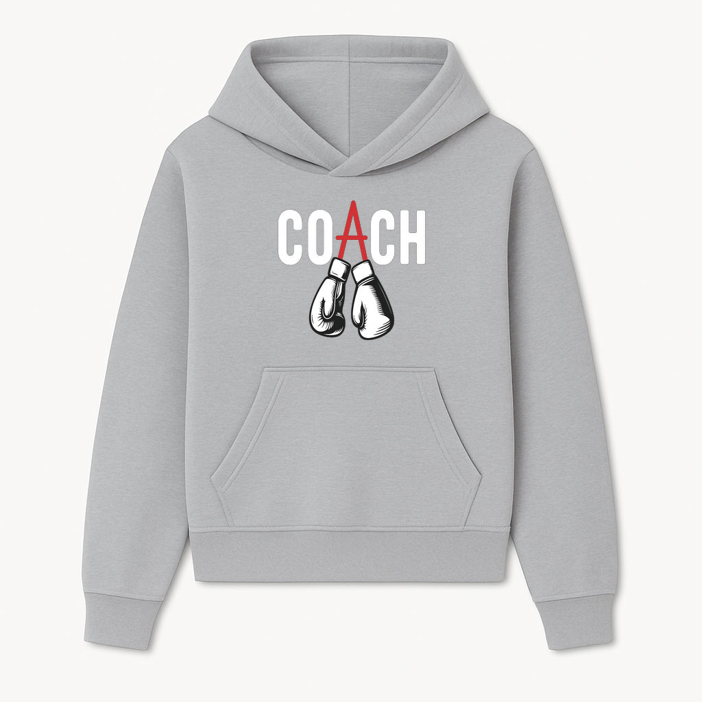 Boxing Coach Graphic T-Shirt with Punching Gloves Design, Sports Apparel for Coaches and Athletes, Motivational Workout Clothing - Hoodie 1758186546520.jpg