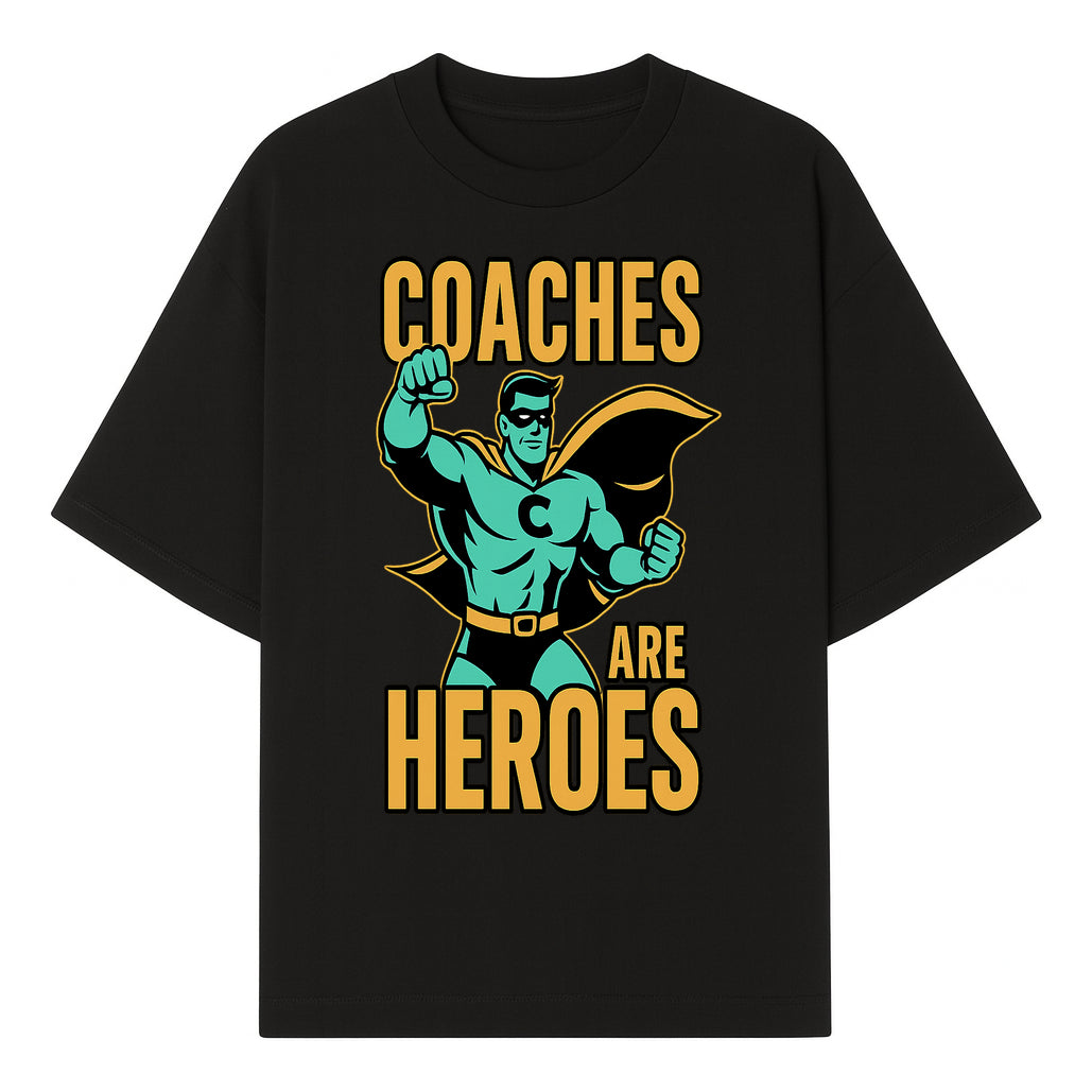 Coaches Are Heroes - Superhero Coach Illustration Graphic Tee for Sports Enthusiasts, Team Coaches, and Motivational Gifts - T-shirt 1758186546599.jpg