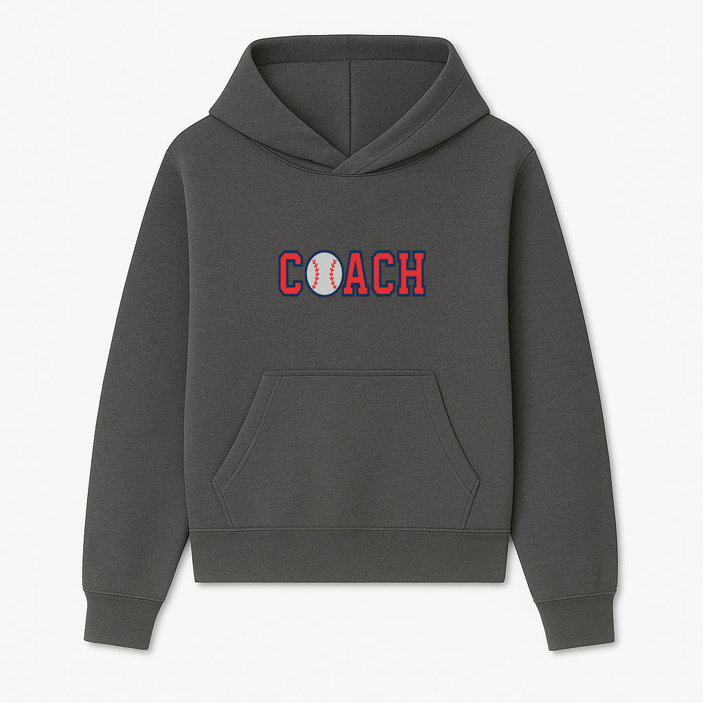 Baseball Coach Sign - Stylish Sports Decor with Ball Design - Perfect Gift for Coaches and Team Celebrations - Hoodie 1758186546650.jpg