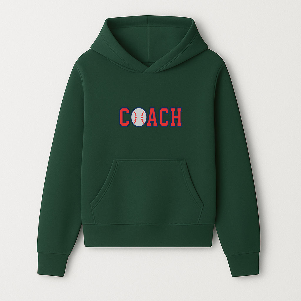 Baseball Coach Sign - Stylish Sports Decor with Ball Design - Perfect Gift for Coaches and Team Celebrations - Hoodie 1758186546795.jpg