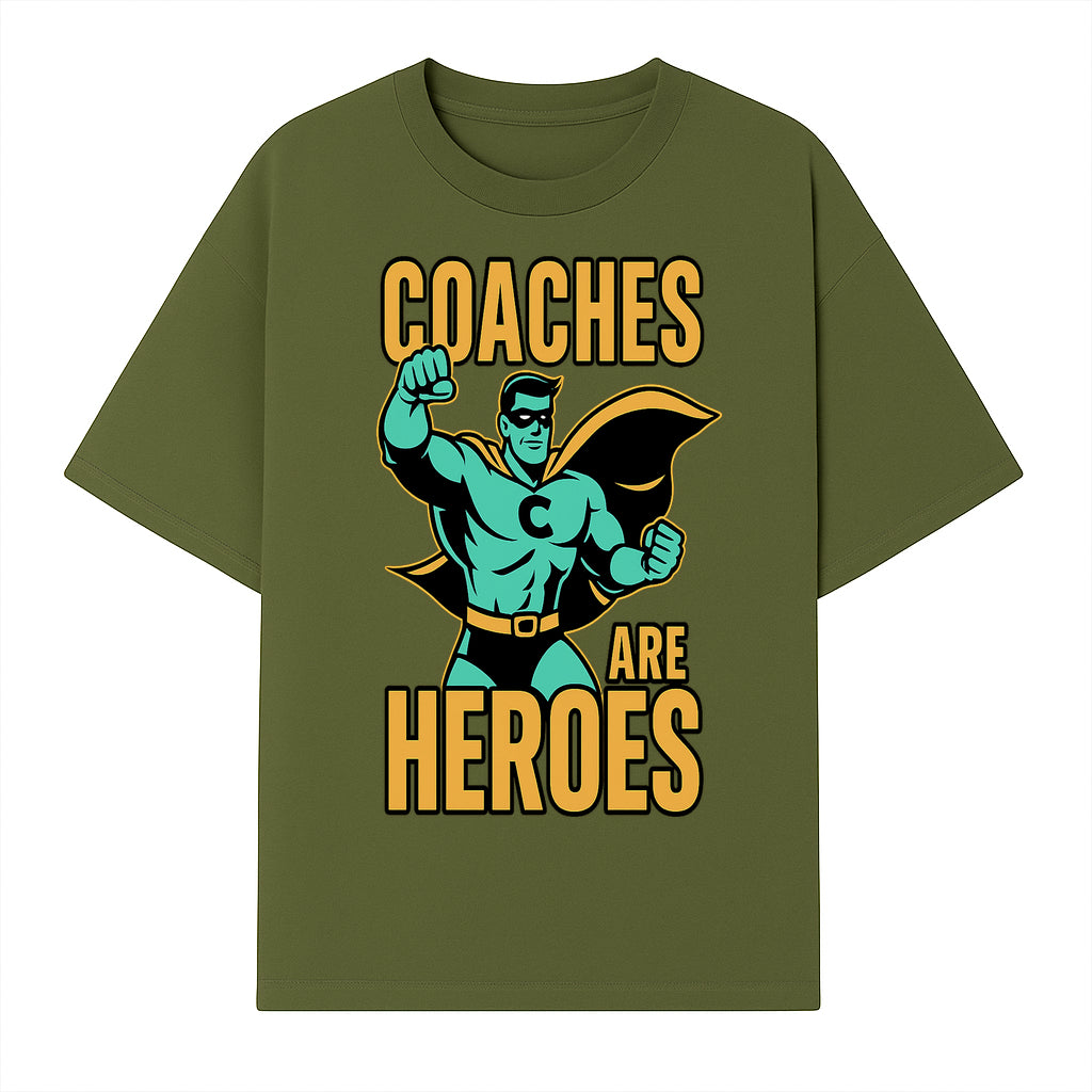 Coaches Are Heroes - Superhero Coach Illustration Graphic Tee for Sports Enthusiasts, Team Coaches, and Motivational Gifts - T-shirt 1758186546882.jpg