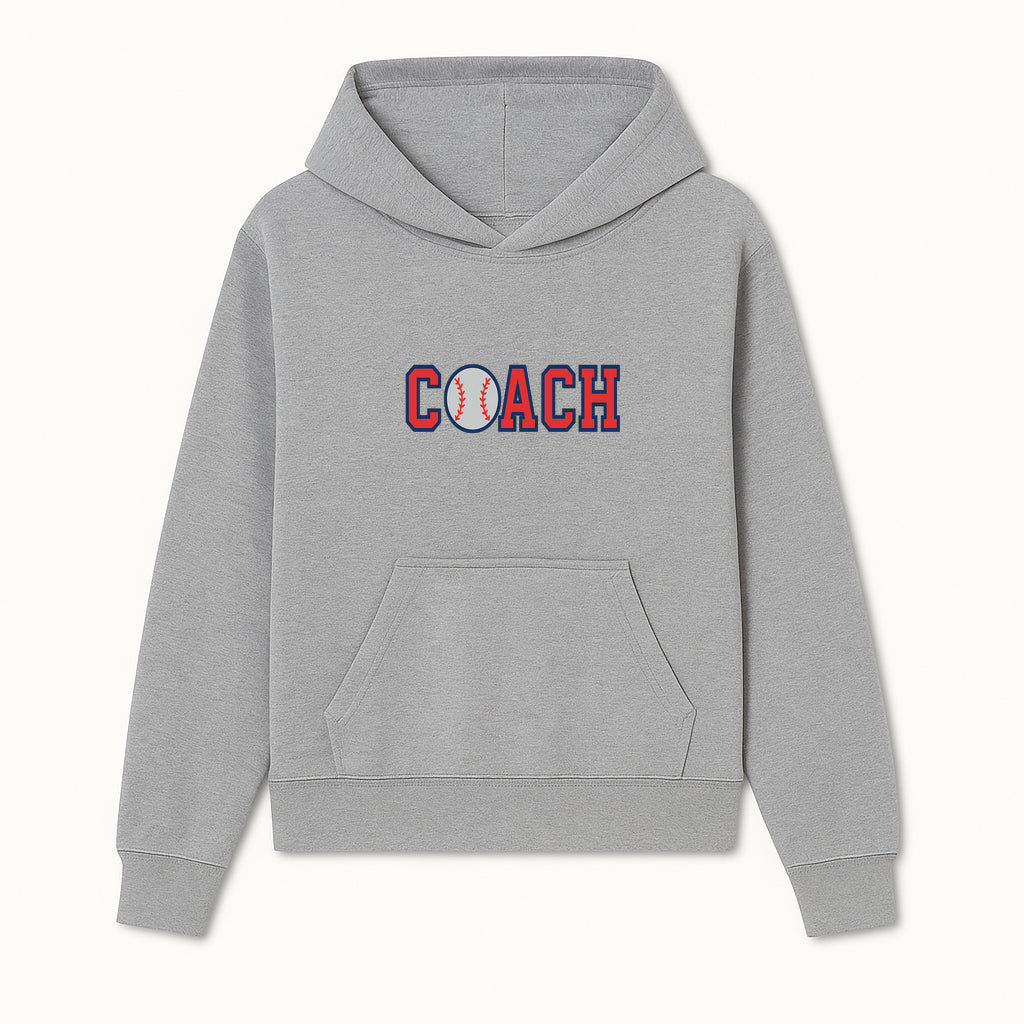 Baseball Coach Sign - Stylish Sports Decor with Ball Design - Perfect Gift for Coaches and Team Celebrations - Hoodie 1758186546952.jpg