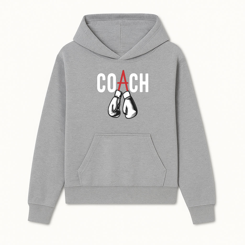 Boxing Coach Graphic T-Shirt with Punching Gloves Design, Sports Apparel for Coaches and Athletes, Motivational Workout Clothing - Hoodie 1758186547070.jpg