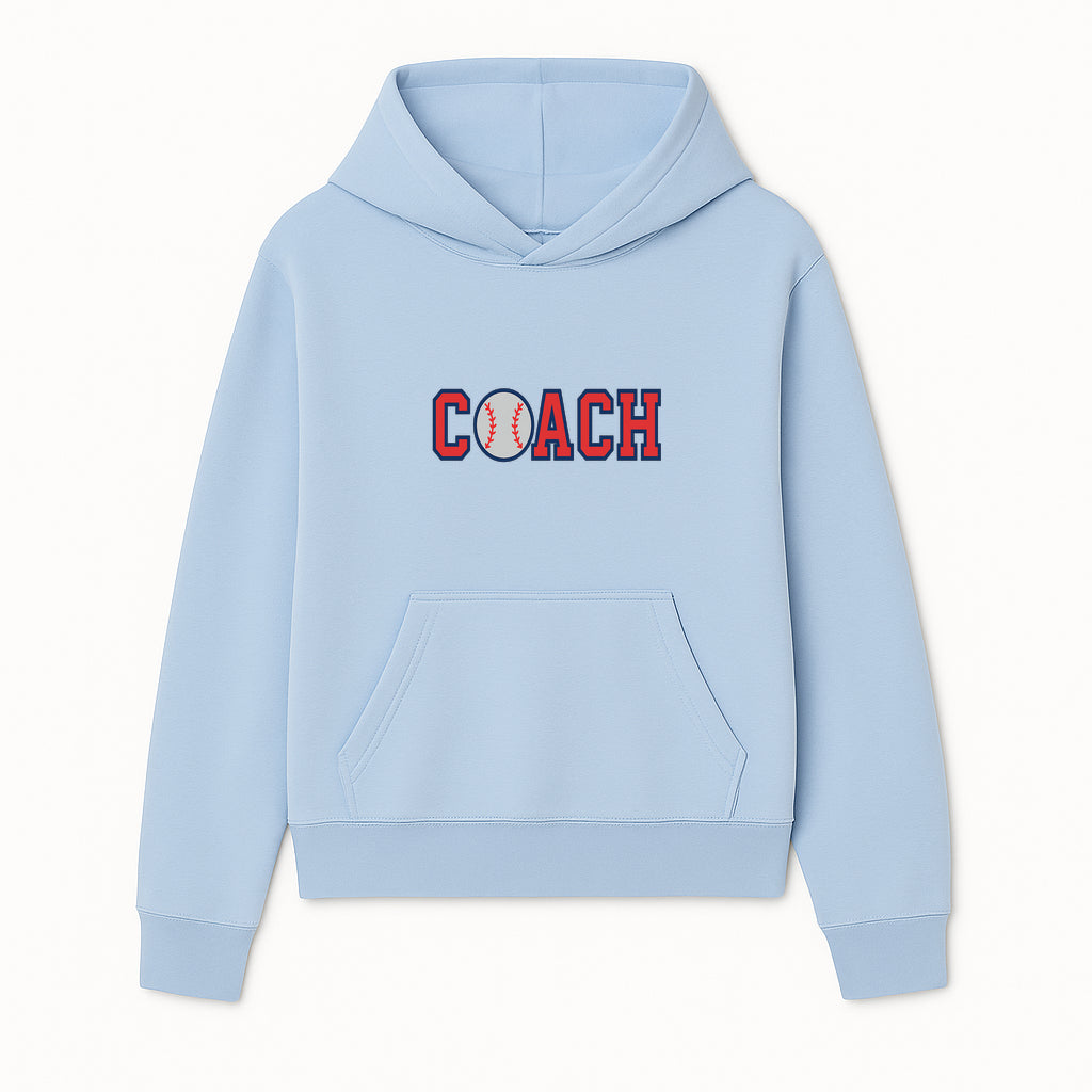 Baseball Coach Sign - Stylish Sports Decor with Ball Design - Perfect Gift for Coaches and Team Celebrations - Hoodie 1758186547103.jpg