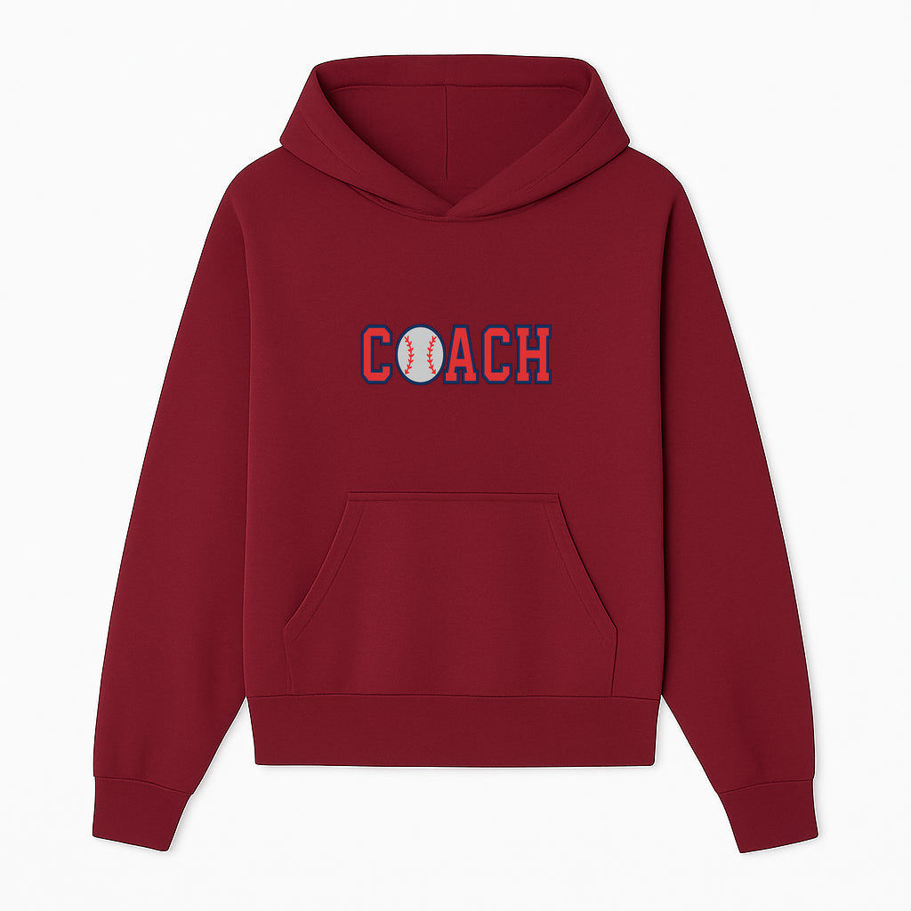 Baseball Coach Sign - Stylish Sports Decor with Ball Design - Perfect Gift for Coaches and Team Celebrations - Hoodie 1758186547442.jpg