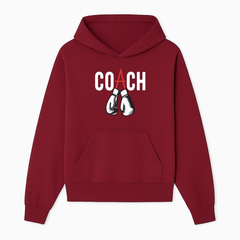 Boxing Coach Graphic T-Shirt with Punching Gloves Design, Sports Apparel for Coaches and Athletes, Motivational Workout Clothing - Hoodie 1758186547615.jpg