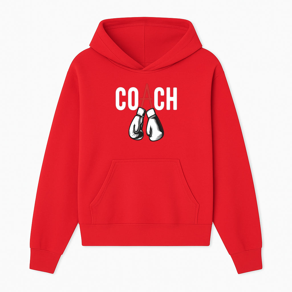 Boxing Coach Graphic T-Shirt with Punching Gloves Design, Sports Apparel for Coaches and Athletes, Motivational Workout Clothing - Hoodie 1758186547880.jpg