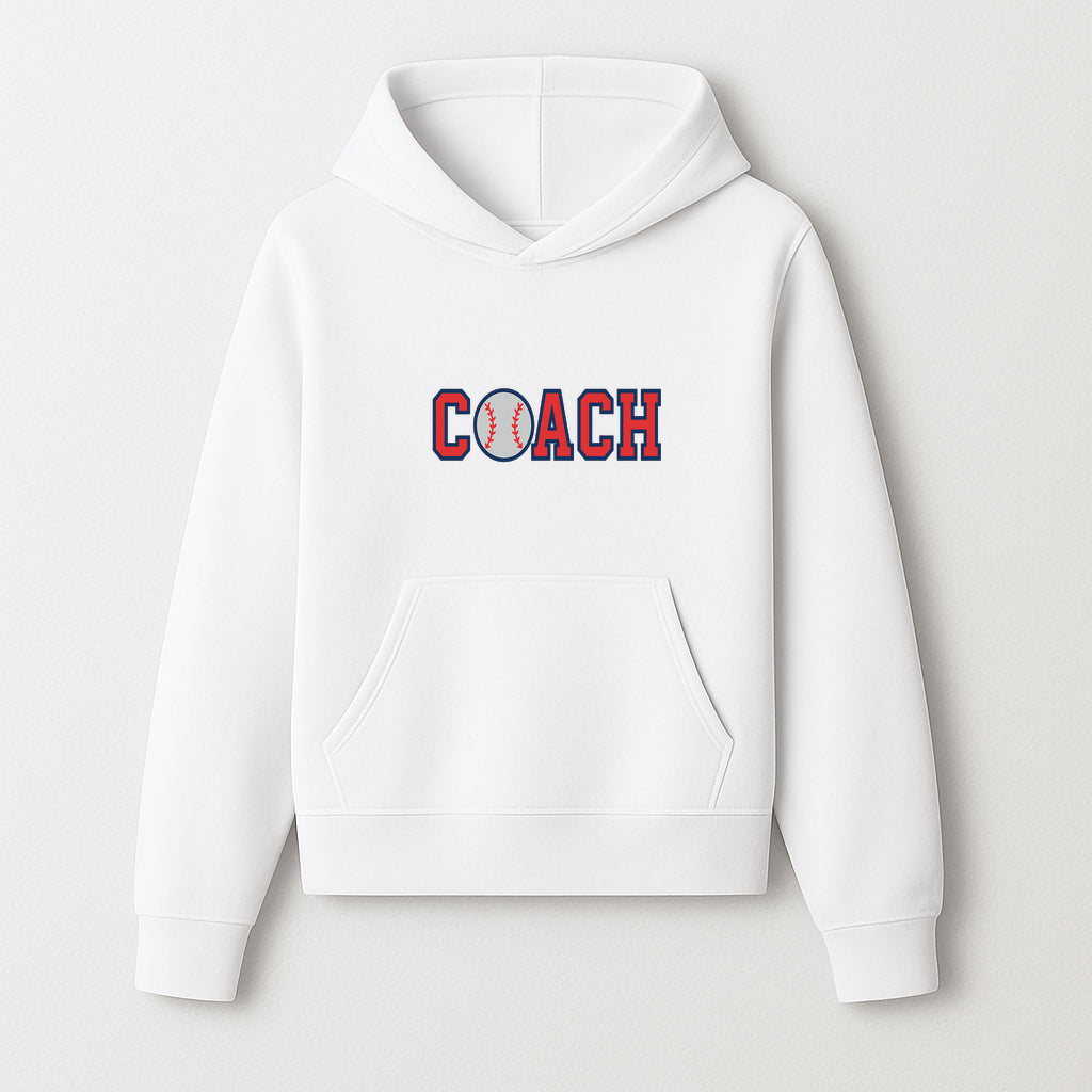 Baseball Coach Sign - Stylish Sports Decor with Ball Design - Perfect Gift for Coaches and Team Celebrations - Hoodie 1758186548038.jpg