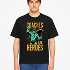 Coaches Are Heroes - Superhero Coach Illustration Graphic Tee for Sports Enthusiasts, Team Coaches, and Motivational Gifts - T-shirt 1758186549167.jpg