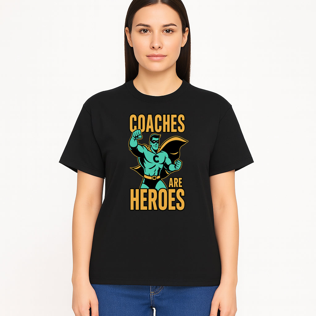 Coaches Are Heroes - Superhero Coach Illustration Graphic Tee for Sports Enthusiasts, Team Coaches, and Motivational Gifts - T-shirt 1758186549320.jpg