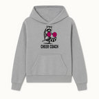 Cheer Coach Raccoon Graphic Tee - Fun & Whimsical Animal Design for Cheerleaders & Coaches, Perfect Gift Idea - Hoodie 1758186549485.jpg