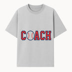 Baseball Coach Sign - Stylish Sports Decor with Ball Design - Perfect Gift for Coaches and Team Celebrations - T-shirt 1758186549487.jpg