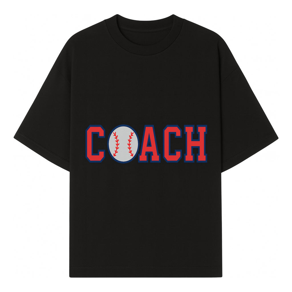 Baseball Coach Sign - Stylish Sports Decor with Ball Design - Perfect Gift for Coaches and Team Celebrations - T-shirt 1758186549617.jpg