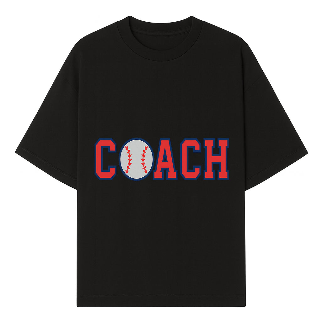 Baseball Coach Sign - Stylish Sports Decor with Ball Design - Perfect Gift for Coaches and Team Celebrations - T-shirt 1758186549617.jpg
