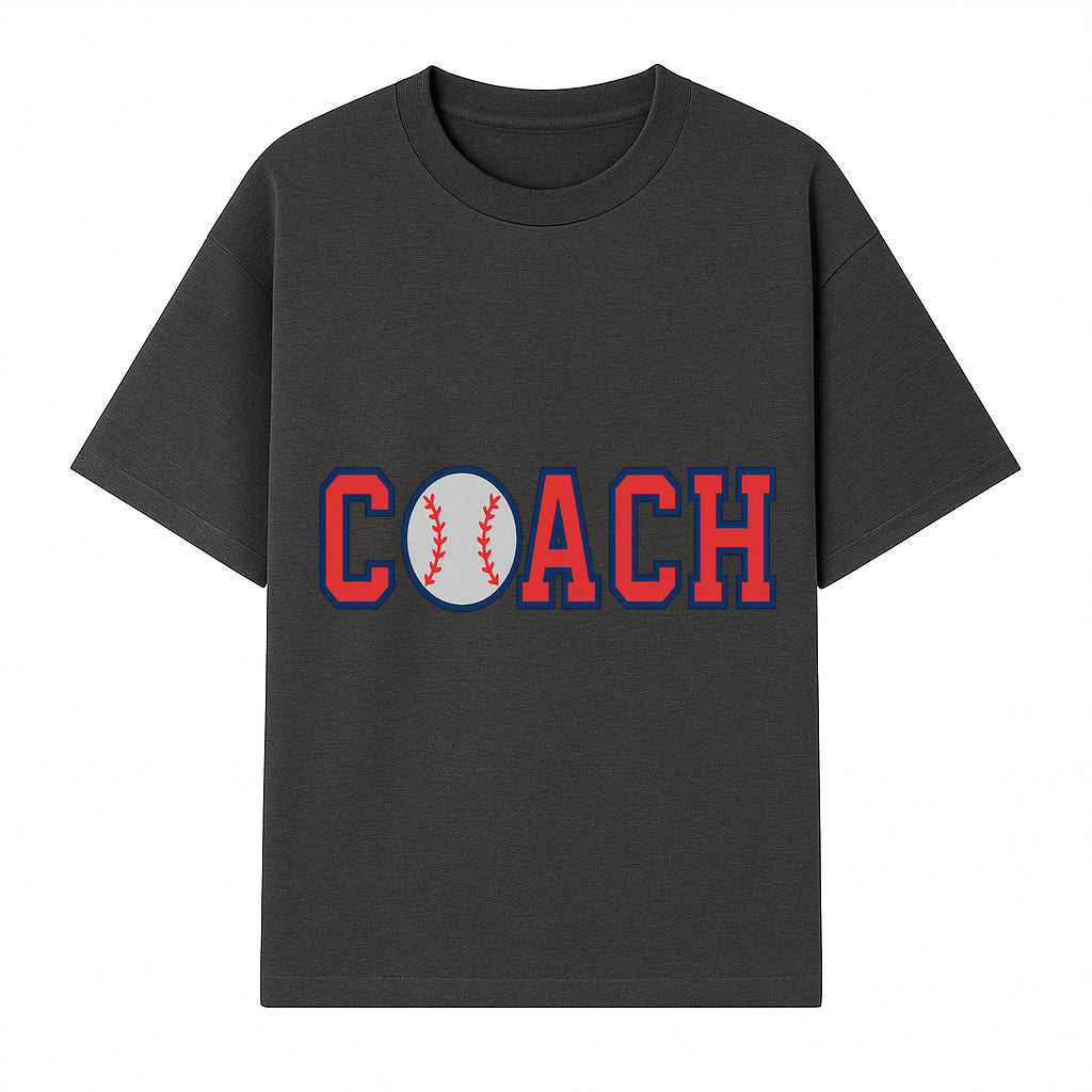 Baseball Coach Sign - Stylish Sports Decor with Ball Design - Perfect Gift for Coaches and Team Celebrations - T-shirt 1758186549751.jpg