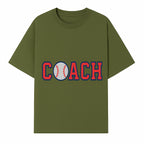 Baseball Coach Sign - Stylish Sports Decor with Ball Design - Perfect Gift for Coaches and Team Celebrations - T-shirt 1758186549888.jpg