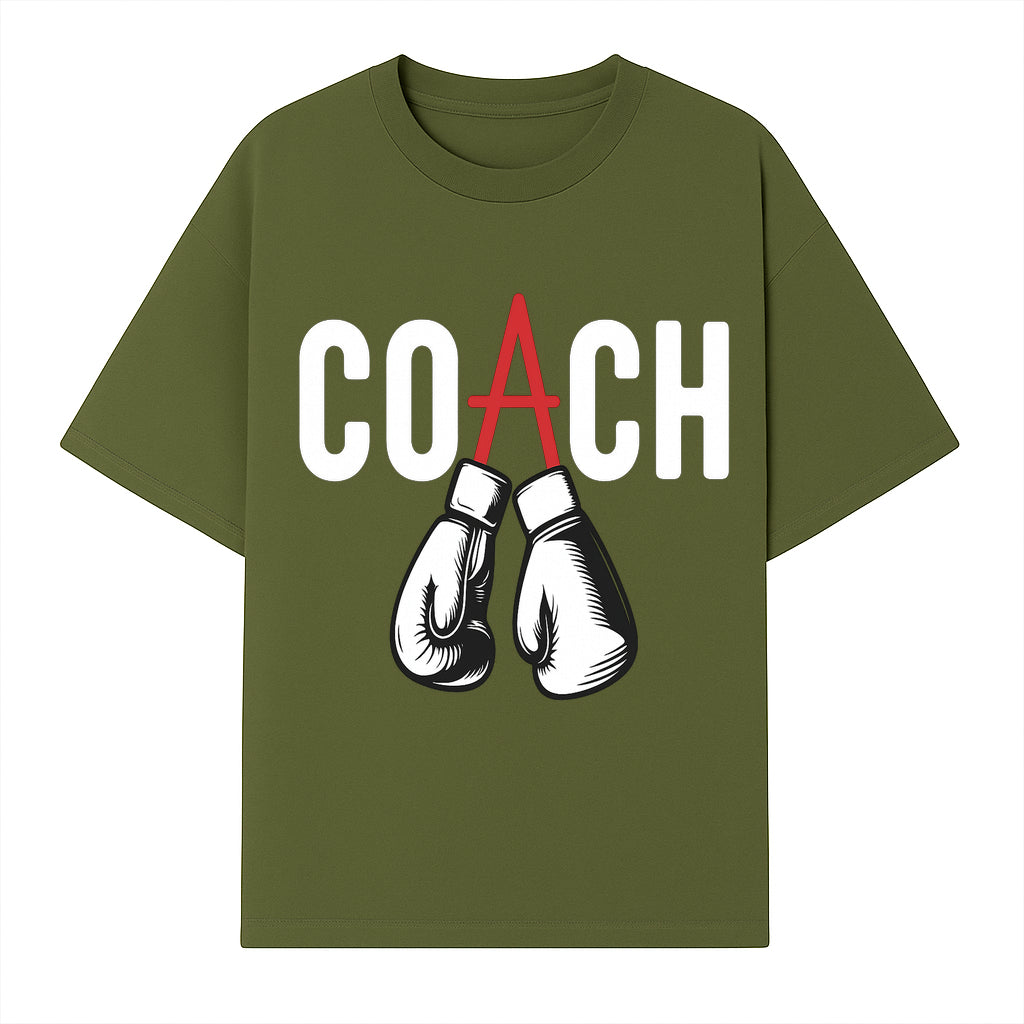 Boxing Coach Graphic T-Shirt with Punching Gloves Design, Sports Apparel for Coaches and Athletes, Motivational Workout Clothing - T-shirt 1758186549994.jpg
