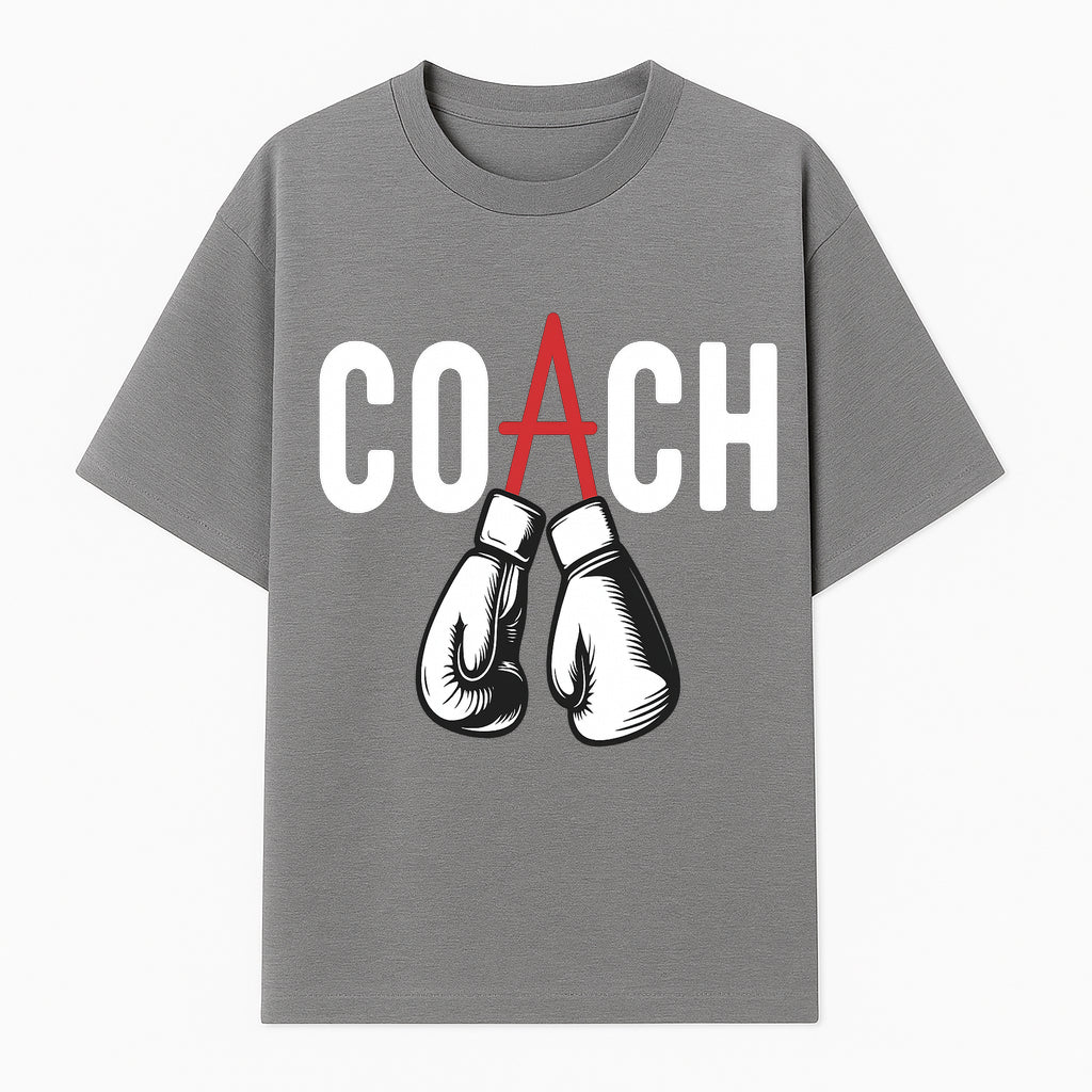 Boxing Coach Graphic T-Shirt with Punching Gloves Design, Sports Apparel for Coaches and Athletes, Motivational Workout Clothing - T-shirt 1758186550132.jpg