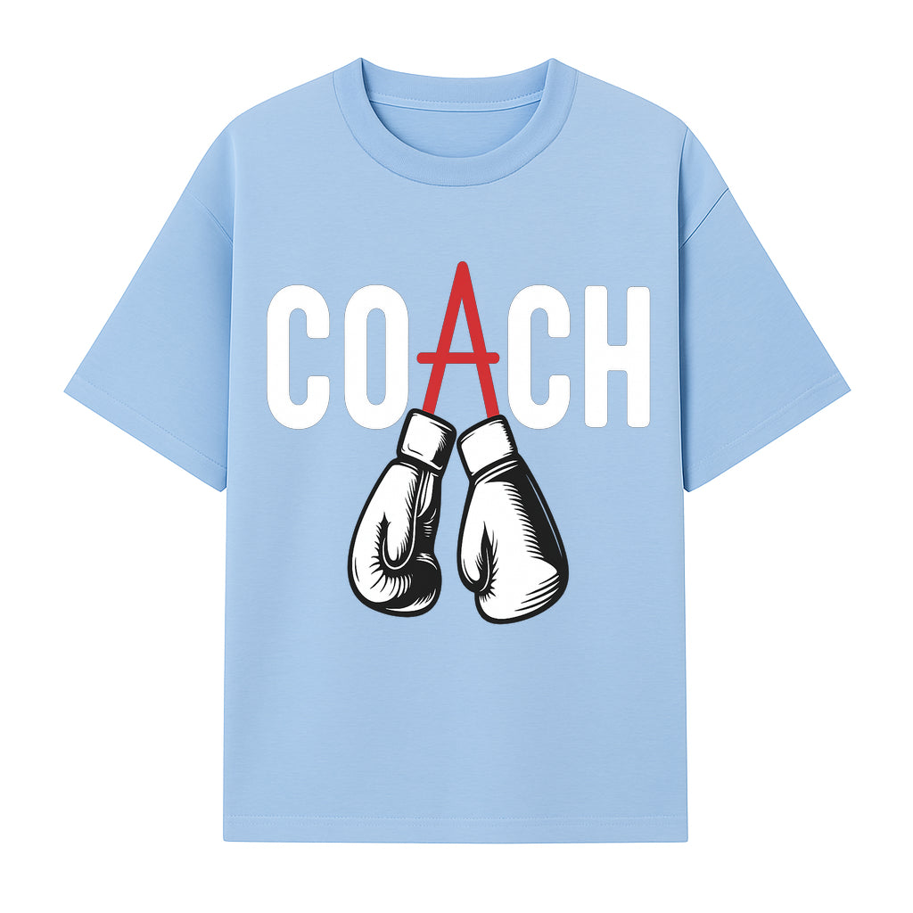 Boxing Coach Graphic T-Shirt with Punching Gloves Design, Sports Apparel for Coaches and Athletes, Motivational Workout Clothing - T-shirt 1758186550282.jpg