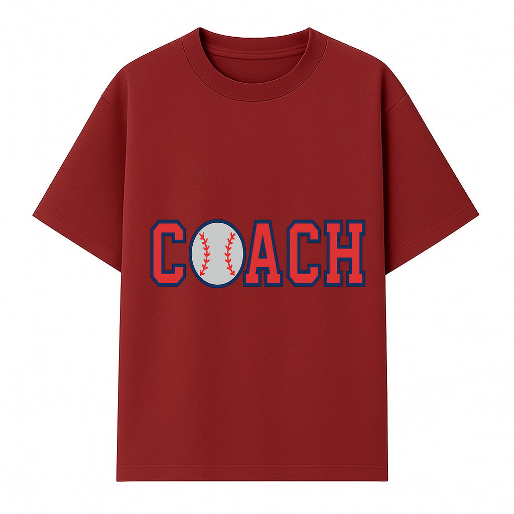 Baseball Coach Sign - Stylish Sports Decor with Ball Design - Perfect Gift for Coaches and Team Celebrations - T-shirt 1758186550524.jpg