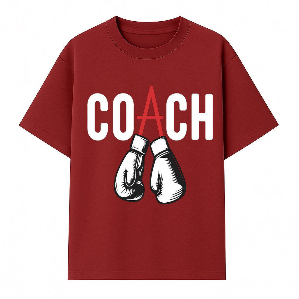 Boxing Coach Graphic T-Shirt with Punching Gloves Design, Sports Apparel for Coaches and Athletes, Motivational Workout Clothing - T-shirt 1758186550532.jpg