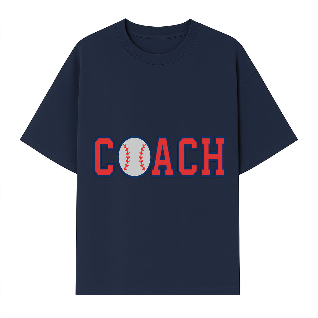Baseball Coach Sign - Stylish Sports Decor with Ball Design - Perfect Gift for Coaches and Team Celebrations - T-shirt 1758186550653.jpg