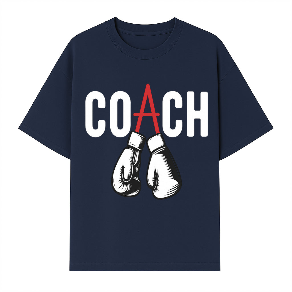 Boxing Coach Graphic T-Shirt with Punching Gloves Design, Sports Apparel for Coaches and Athletes, Motivational Workout Clothing - T-shirt 1758186550684.jpg