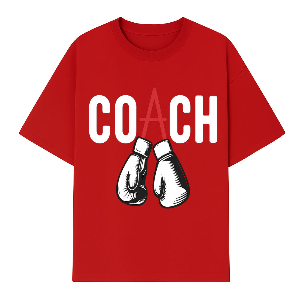 Boxing Coach Graphic T-Shirt with Punching Gloves Design, Sports Apparel for Coaches and Athletes, Motivational Workout Clothing - T-shirt 1758186550817.jpg