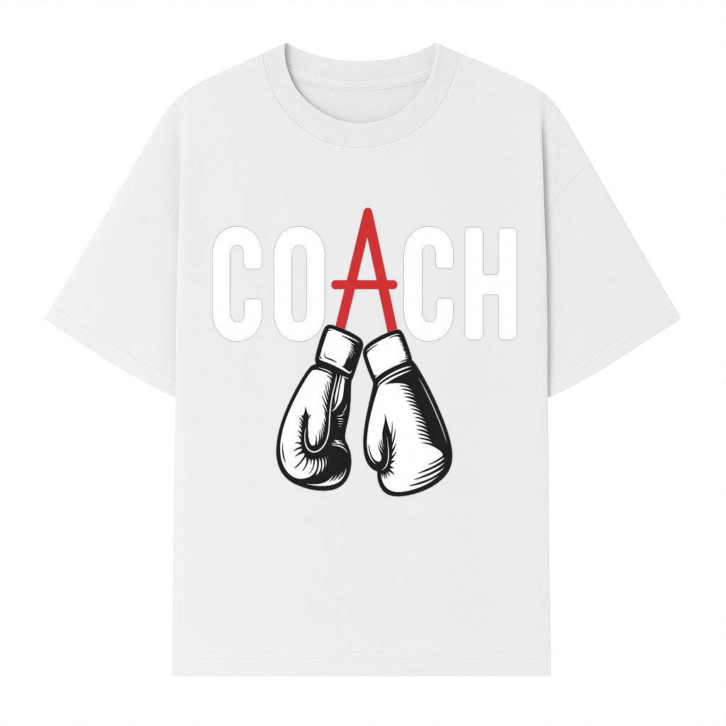 Boxing Coach Graphic T-Shirt with Punching Gloves Design, Sports Apparel for Coaches and Athletes, Motivational Workout Clothing - T-shirt 1758186551092.jpg