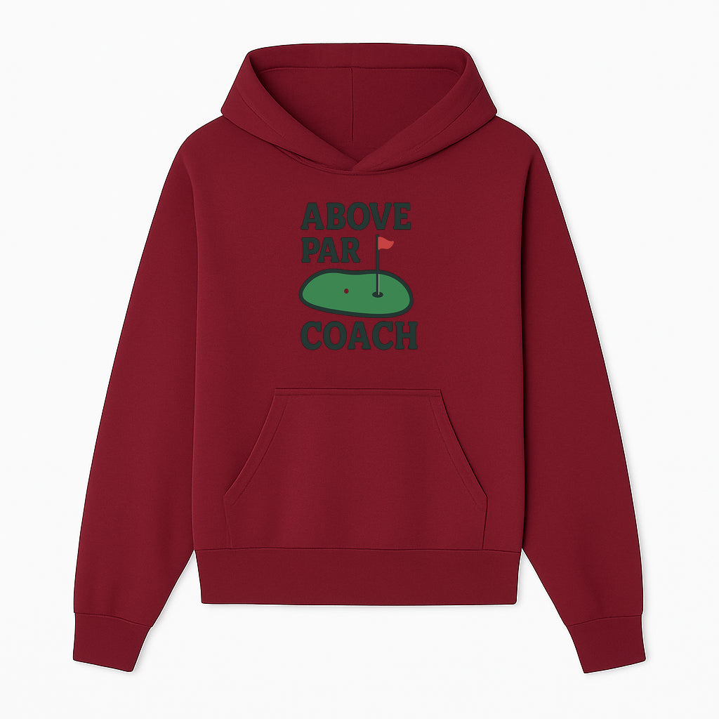 Above Par Golf Coach Logo - Unique Design for Golf Enthusiasts & Coaches - Perfect Gift for Golfers - Hoodie 1758186551424.jpg