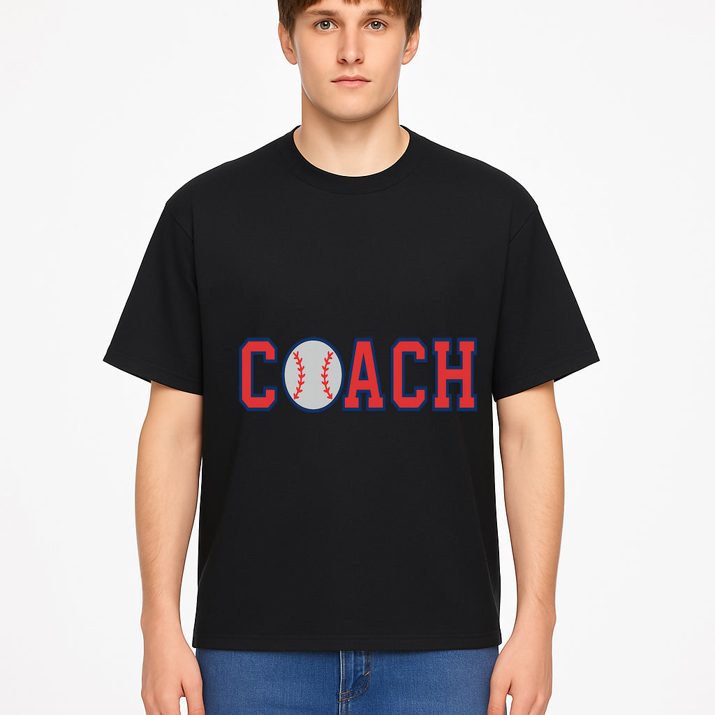 Baseball Coach Sign - Stylish Sports Decor with Ball Design - Perfect Gift for Coaches and Team Celebrations - T-shirt 1758186552190.jpg