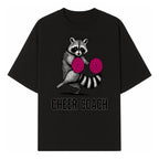 Cheer Coach Raccoon Graphic Tee - Fun & Whimsical Animal Design for Cheerleaders & Coaches, Perfect Gift Idea - T-shirt 1758186552302.jpg