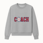 Baseball Coach Sign - Stylish Sports Decor with Ball Design - Perfect Gift for Coaches and Team Celebrations - Sweatshirt 1758186552451.jpg