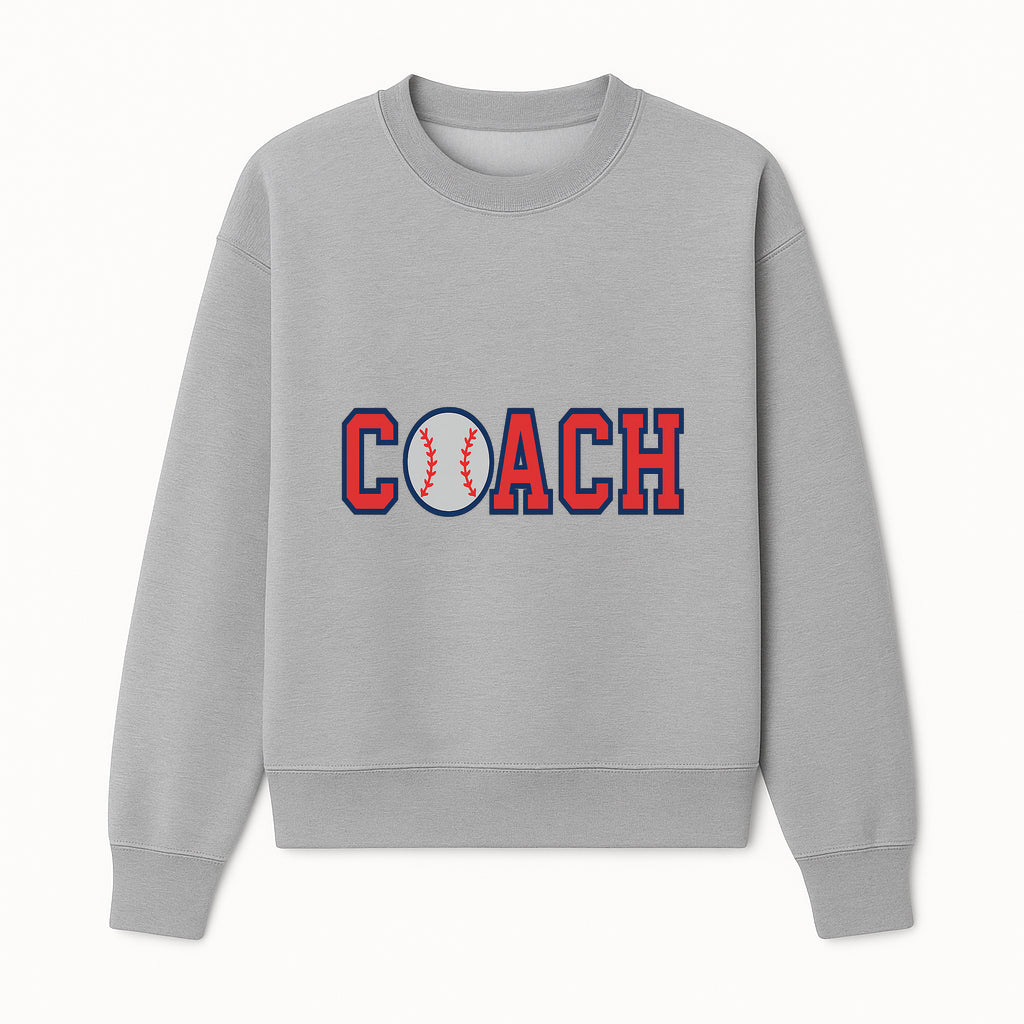 Baseball Coach Sign - Stylish Sports Decor with Ball Design - Perfect Gift for Coaches and Team Celebrations - Sweatshirt 1758186552451.jpg