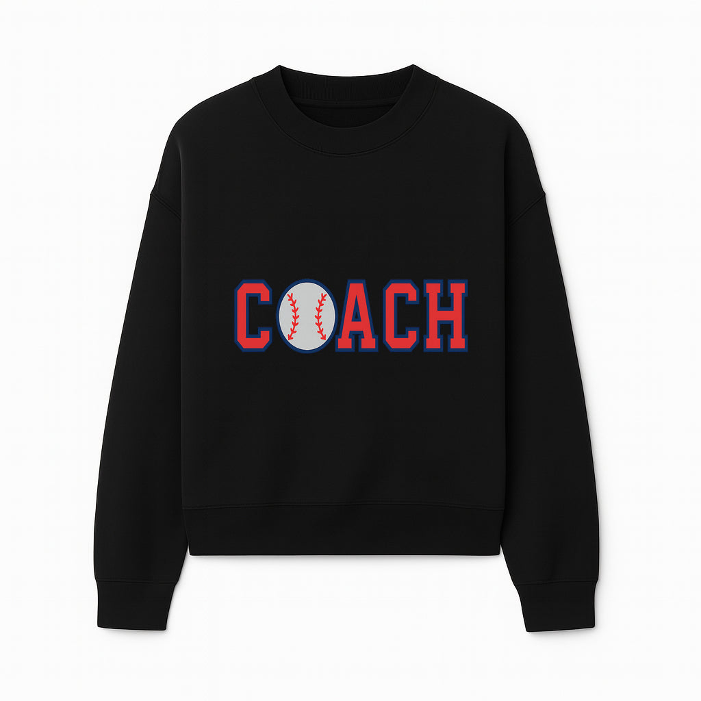 Baseball Coach Sign - Stylish Sports Decor with Ball Design - Perfect Gift for Coaches and Team Celebrations - Sweatshirt 1758186552594.jpg