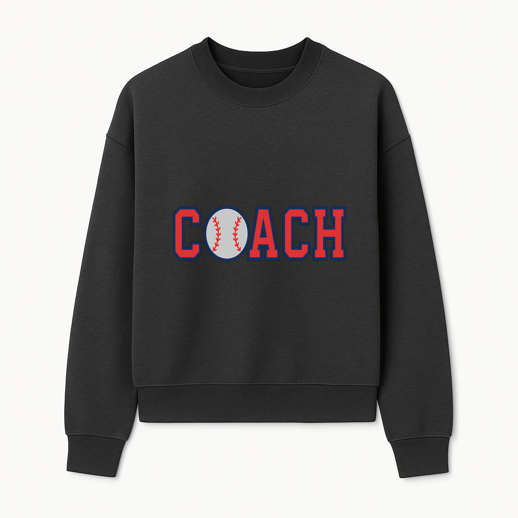 Baseball Coach Sign - Stylish Sports Decor with Ball Design - Perfect Gift for Coaches and Team Celebrations - Sweatshirt 1758186552725.jpg