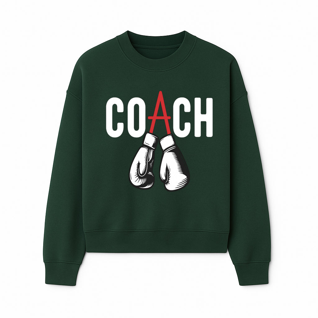 Boxing Coach Graphic T-Shirt with Punching Gloves Design, Sports Apparel for Coaches and Athletes, Motivational Workout Clothing - Sweatshirt 1758186552971.jpg