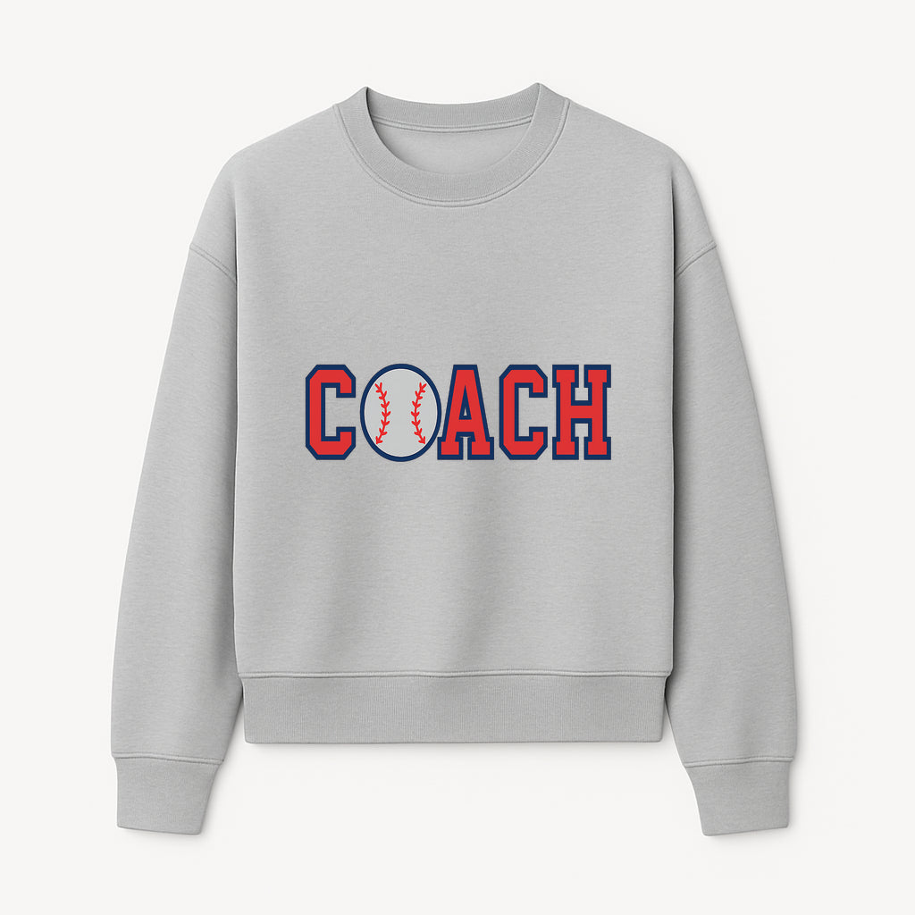 Baseball Coach Sign - Stylish Sports Decor with Ball Design - Perfect Gift for Coaches and Team Celebrations - Sweatshirt 1758186553026.jpg