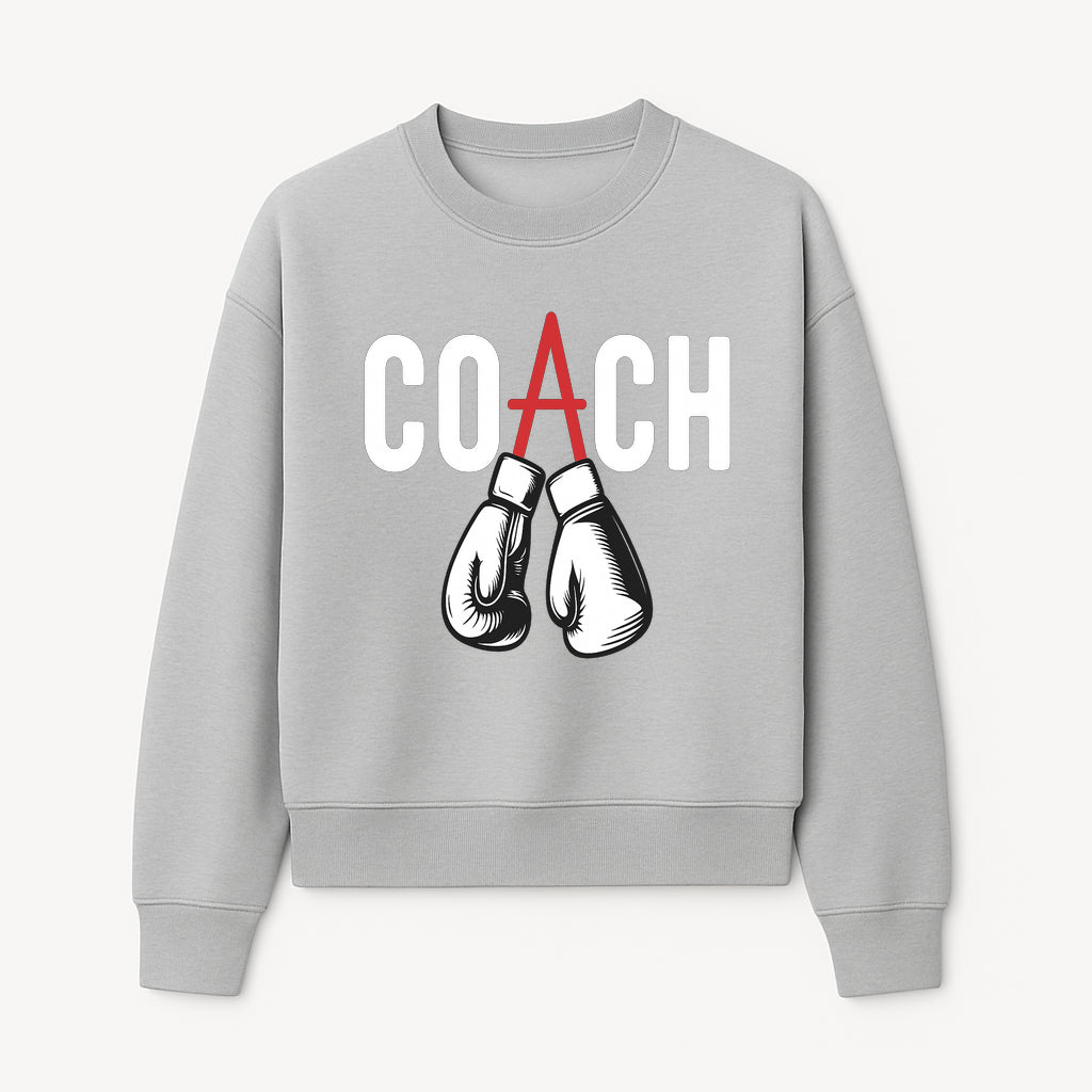 Boxing Coach Graphic T-Shirt with Punching Gloves Design, Sports Apparel for Coaches and Athletes, Motivational Workout Clothing - Sweatshirt 1758186553110.jpg