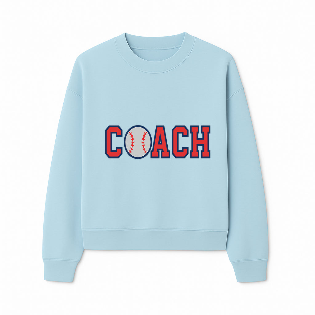 Baseball Coach Sign - Stylish Sports Decor with Ball Design - Perfect Gift for Coaches and Team Celebrations - Sweatshirt 1758186553214.jpg