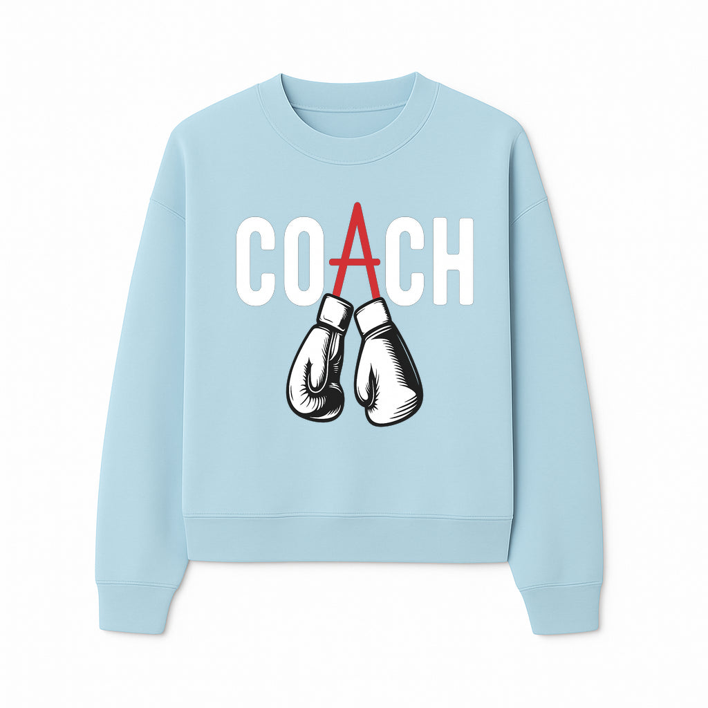 Boxing Coach Graphic T-Shirt with Punching Gloves Design, Sports Apparel for Coaches and Athletes, Motivational Workout Clothing - Sweatshirt 1758186553279.jpg