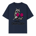 Cheer Coach Raccoon Graphic Tee - Fun & Whimsical Animal Design for Cheerleaders & Coaches, Perfect Gift Idea - T-shirt 1758186553329.jpg