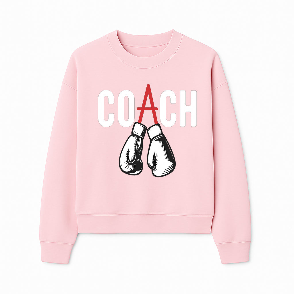Boxing Coach Graphic T-Shirt with Punching Gloves Design, Sports Apparel for Coaches and Athletes, Motivational Workout Clothing - Sweatshirt 1758186553417.jpg