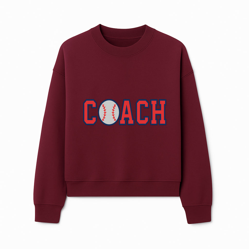 Baseball Coach Sign - Stylish Sports Decor with Ball Design - Perfect Gift for Coaches and Team Celebrations - Sweatshirt 1758186553515.jpg