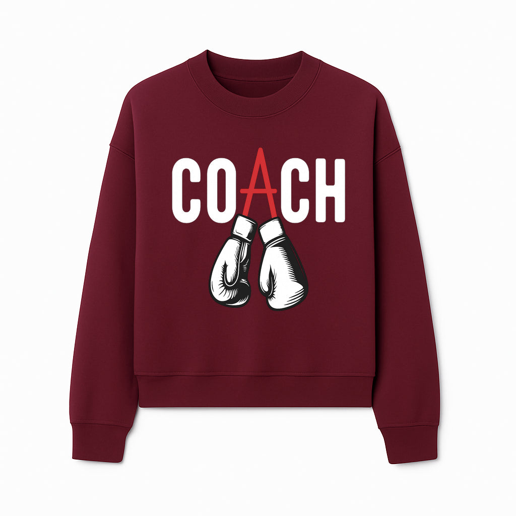 Boxing Coach Graphic T-Shirt with Punching Gloves Design, Sports Apparel for Coaches and Athletes, Motivational Workout Clothing - Sweatshirt 1758186553558.jpg