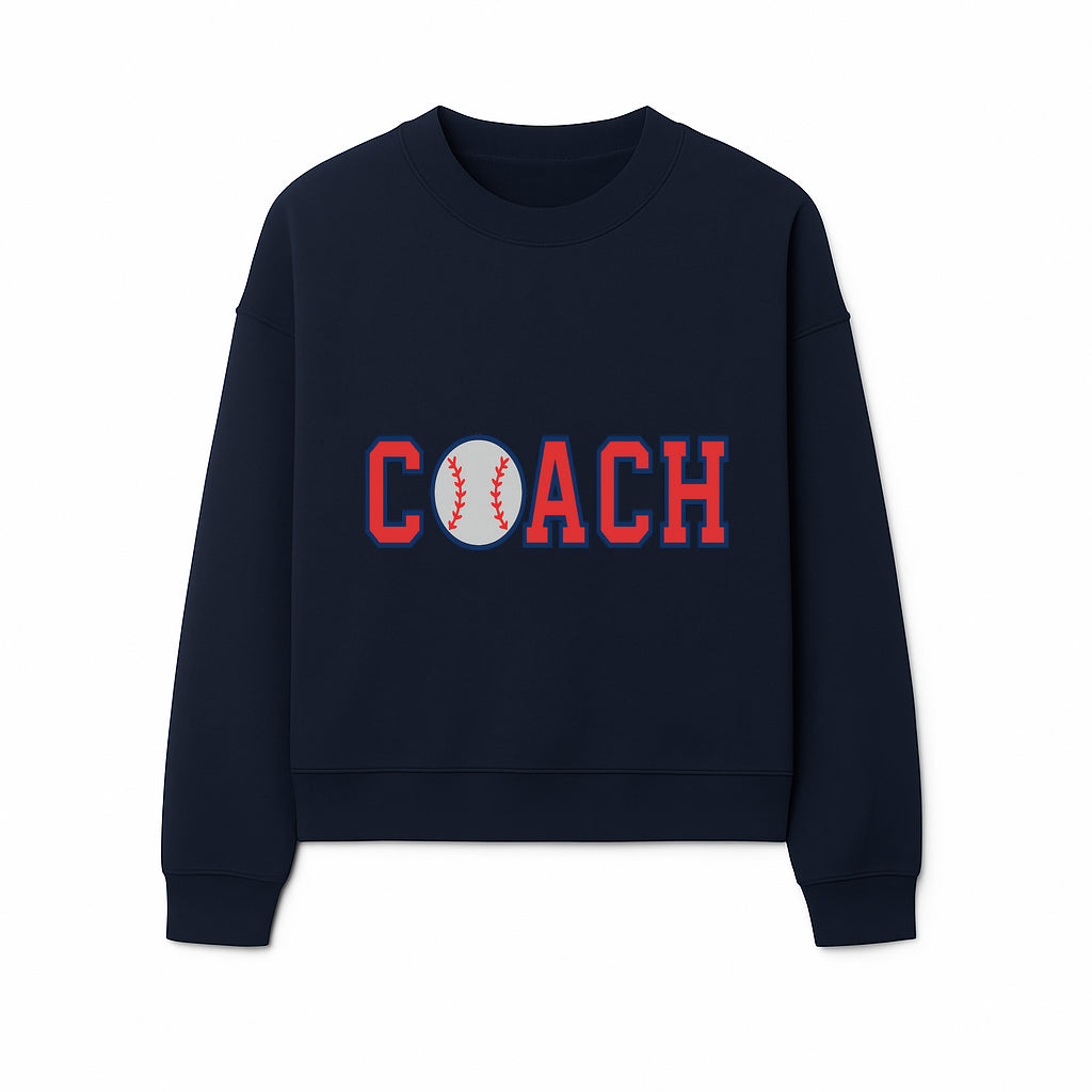 Baseball Coach Sign - Stylish Sports Decor with Ball Design - Perfect Gift for Coaches and Team Celebrations - Sweatshirt 1758186553671.jpg