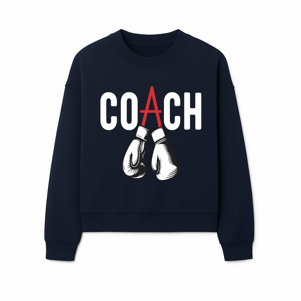 Boxing Coach Graphic T-Shirt with Punching Gloves Design, Sports Apparel for Coaches and Athletes, Motivational Workout Clothing - Sweatshirt 1758186553719.jpg
