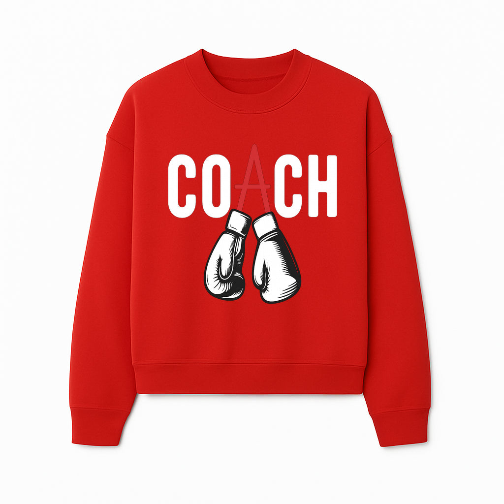 Boxing Coach Graphic T-Shirt with Punching Gloves Design, Sports Apparel for Coaches and Athletes, Motivational Workout Clothing - Sweatshirt 1758186553869.jpg