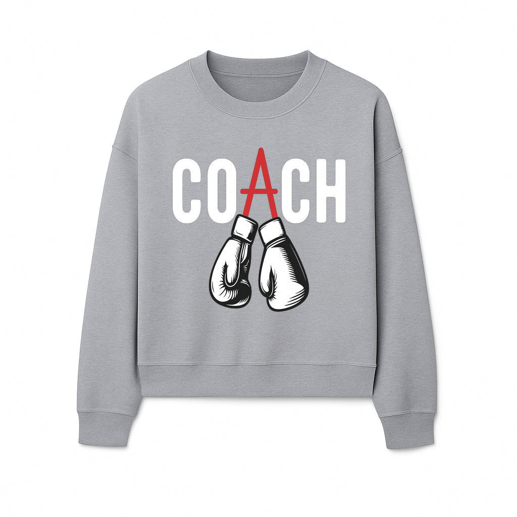 Boxing Coach Graphic T-Shirt with Punching Gloves Design, Sports Apparel for Coaches and Athletes, Motivational Workout Clothing - Sweatshirt 1758186554017.jpg