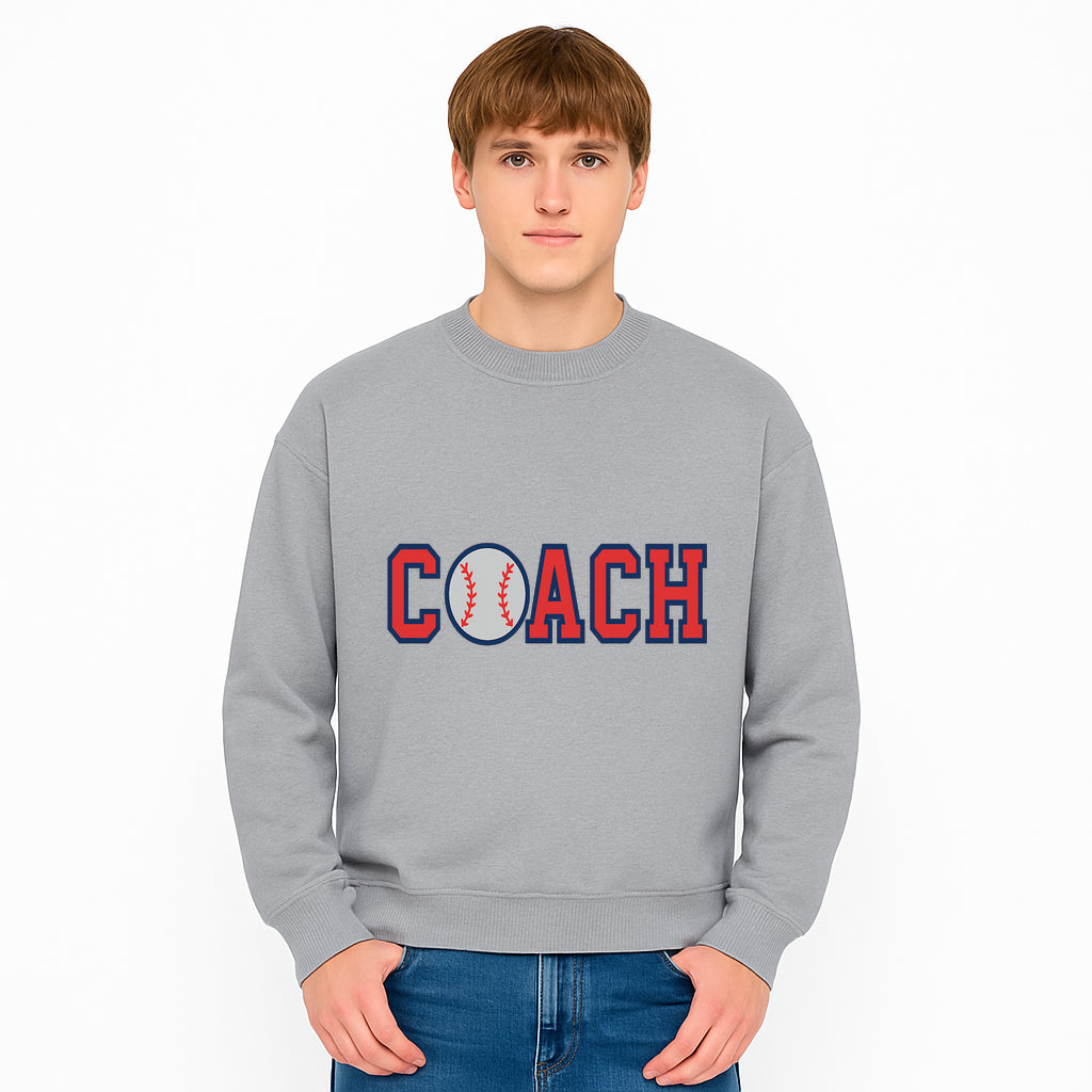 Baseball Coach Sign - Stylish Sports Decor with Ball Design - Perfect Gift for Coaches and Team Celebrations - Sweatshirt 1758186555232.jpg